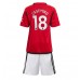 Manchester United Casemiro #18 Barnkläder Hemma matchtröja till baby 2023-24 Kortärmad (+ Korta byxor) Billigt